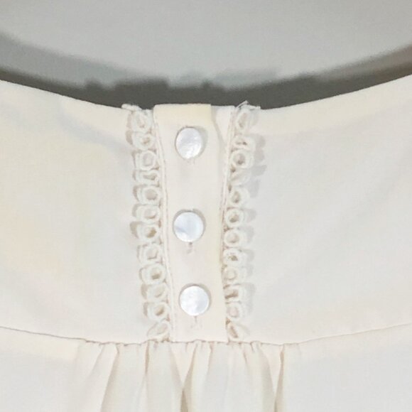 ANTHRO MAEVE Ivory Floral Lace Crochet Front Blouse 8 - Picture 8 of 11